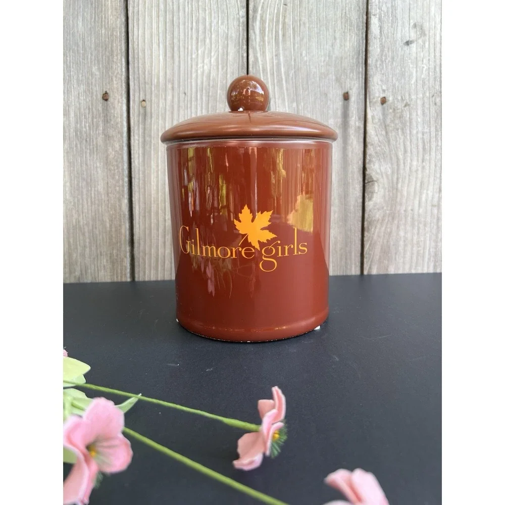Gilmore Girls Luke's Diner Ceramic Canister Jar Silver Buffalo Brown